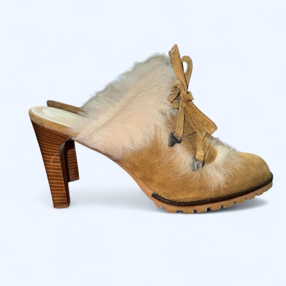 Vintage Y2K Coach "Kristy" Lace-Up Mules
